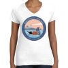 Women's Fine Jersey V-Neck Tee Thumbnail